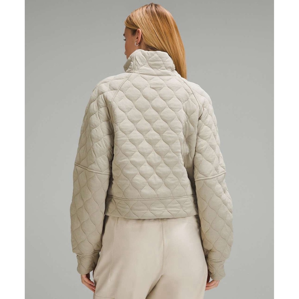 $148 NWT Lululemon Scuba Oversized Quilted Half Zip Jacket Sweatshirt Logo XS/S - Picture 3 of 7